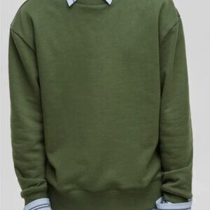 Mode of One Mens Relaxed Fit Fleece Sweatshirt Black Forest Size L